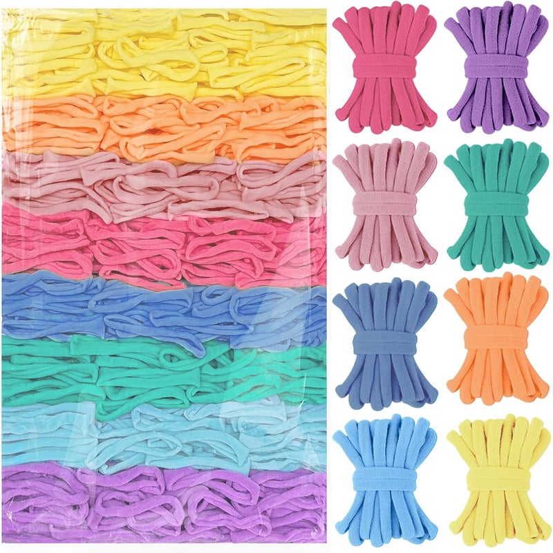 Raylinix 800pcs Loom Loops Refill for 7-Inch Weaving Loom – Pastel Nylon Potholder Bands for Adults DIY Craft, Makes 23 Coasters - Image 1